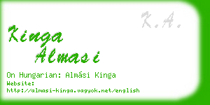 kinga almasi business card