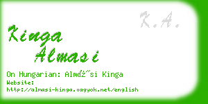 kinga almasi business card